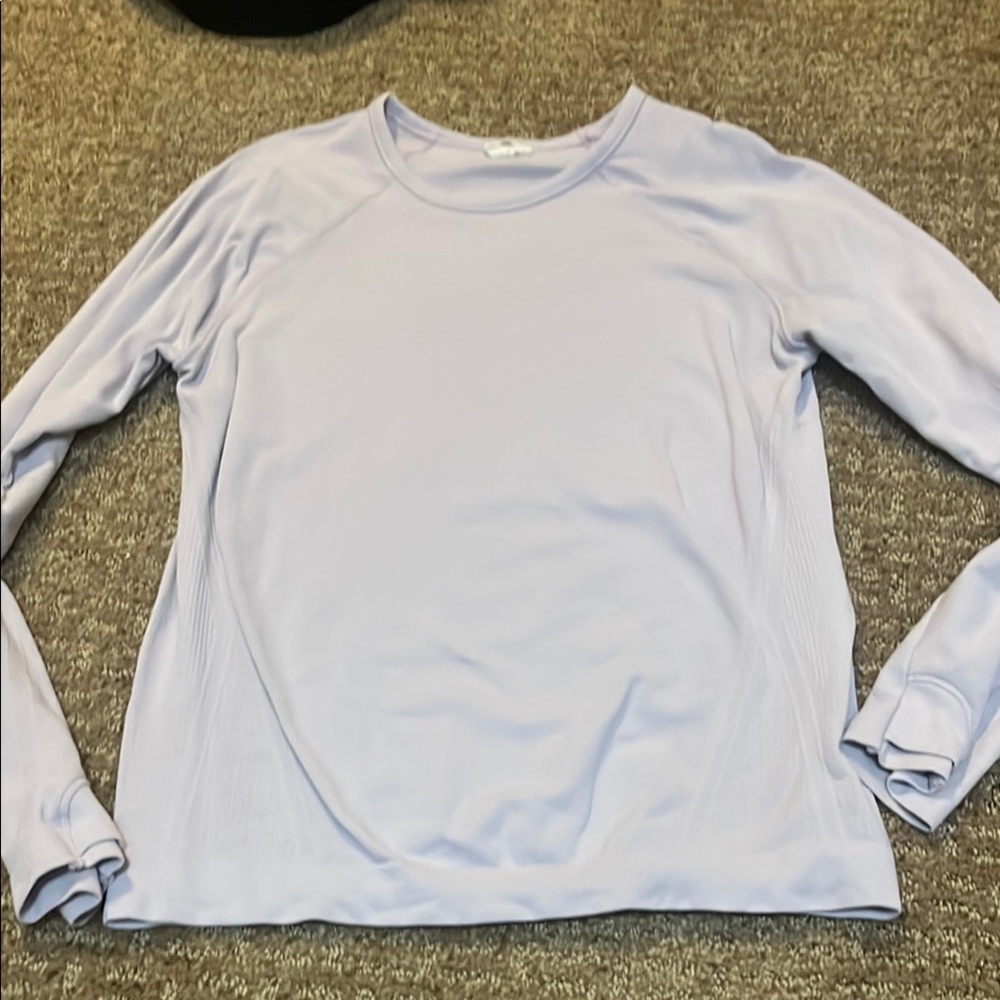 Athleta Gray Fitted Long Sleeve Tee